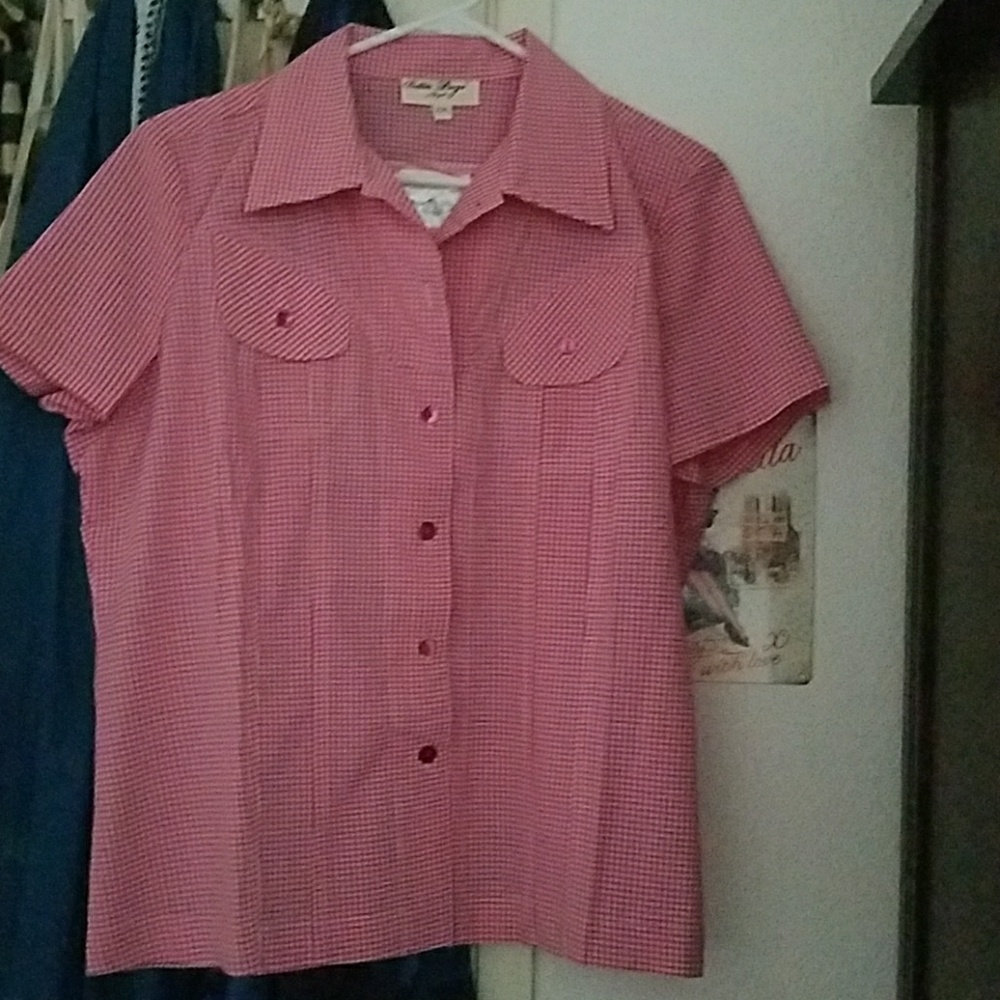 Red & white Gingham Blouse